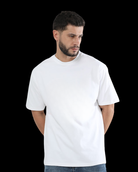 Plain 100% cotton Unisex Oversized Standard T-Shirt | 15% Additional Off On 3 Item Purchase
